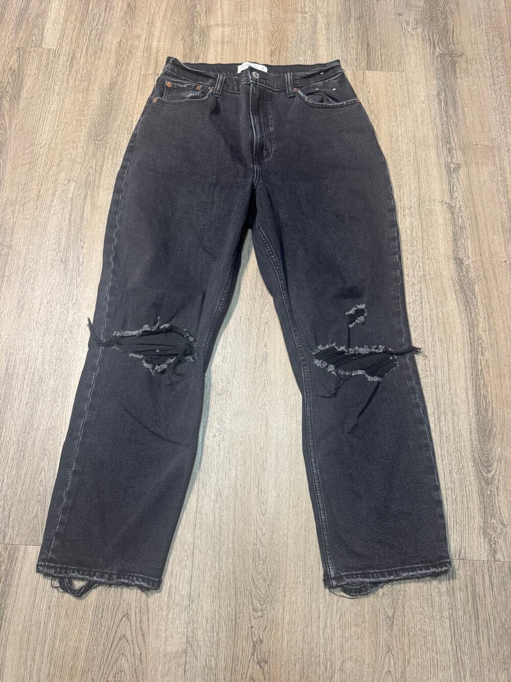 Abercrombie & Fitch Women's The Ankle Straight Ultra High Rise Jeans